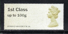 GB 2015 QE2 1st Class Post & Go Olive Brown No Gum ( A490) - Post & Go Stamps