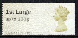 GB 2014 QE2 1st Large Post & Go Olive Brown No Gum Unused ( D1296) - Post & Go Stamps