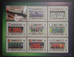 GUYANA 2014 WORLD CUP BRAZIL - TEAMS OF HONDURAS NETHERLANDS MEXICO NIGERIA CAMEROON PORTUGAL KOREA - MNH - 2014 – Brasile