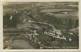 Schloss Comburg Mit Steinbach Und Hall Vom Flugzeug Aus - Foto-AK - Verlag A. Weber & Co. Stuttgart - Schwaebisch Hall