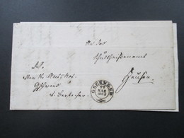 AD Württemberg 1862 Brief Mit 3 Stempel Z.B. Steigbügelstempel Gaildorf. Distribtionsstempel Gschwend / Oberroth - Storia Postale