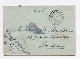 !!! PRIX FIXE : HAUT SENEGAL ET NIGER, LETTRE EN FRANCHISE DE 1916 POUR BORDEAUX, CACHET DE DEDOUGOU - Briefe U. Dokumente