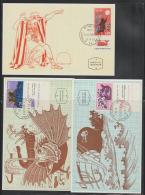 ISRAEL - 1963 Set Of Three New Year Maximum Cards - "Jonah And The Whale". Scott 242-244 - Tarjetas – Máxima