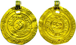 19 Fatimiden, Dinar (4,42g), 12. Jhd., Gehenkelt Und Gelocht, Ss.  Ss - Islamische Münzen