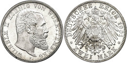 71 2 Mark, 1901, Wilhelm II., Kl. Rf., Kl. Kr., PP., Katalog: J. 174 PP - Autres & Non Classés