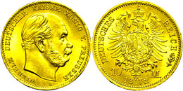 84 10 Mark, 1872, A, Wilhelm I., Kl. Rf, F. St., Katalog: J. 242 - Sonstige & Ohne Zuordnung