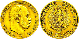 92 10 Mark, 1874, C, Wilhelm I., Ss., Katalog: J. 245 Ss - Sonstige & Ohne Zuordnung