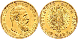 96 10 Mark, 1888, Friedrich III., Ss-vz., Katalog: J. 247 Ss-vz - Other & Unclassified