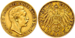 99 10 Mark, 1890, Wilhelm II., Kl. Rf., Ss., Katalog: J. 251 Ss - Andere & Zonder Classificatie