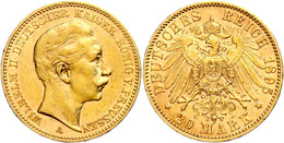 106 20 Mark, 1895, Wilhelm II., Kl. Rf., Ss., Katalog: J. 252 Ss - Sonstige & Ohne Zuordnung