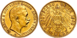 121 20 Mark, 1902, Wilhelm II., Kl. Rf., Ss., Katalog: J. 252 Ss - Autres & Non Classés