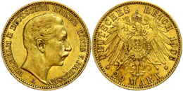 127 20 Mark, 1906, Wilhelm II., Kl. Rf., Ss., Katalog: J. 252 Ss - Sonstige & Ohne Zuordnung