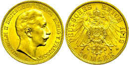 138 20 Mark, 1912, Wilhelm II., Wz. Rf., Vz., Katalog: J. 252 Vz - Andere & Zonder Classificatie