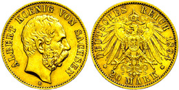 143 20 Mark, 1876, Albert, Ss., Katalog: J. 264 Ss - Sonstige & Ohne Zuordnung