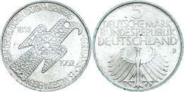 181 5 Mark, 1952, Germanisches Museum, Etwas Grünspan, Vz., Katalog: J. 388 Vz - Other & Unclassified