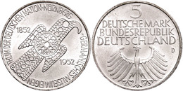 185 5 Mark, 1952, Germanisches Museum, Wz. Kratzer, St., Katalog: J. 388 St - Sonstige & Ohne Zuordnung