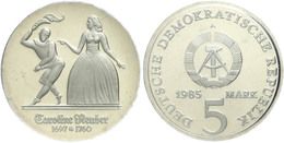 261 5 Mark, 1985, Neuber, In Hartplastik Verplombt, PP., Katalog: J. 1604 PP - Sonstige & Ohne Zuordnung