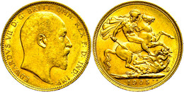 283 Pound, 1905, Edward VII., Melbourne, Fb. 33, Kl. Rf., Ss.  Ss - Sonstige & Ohne Zuordnung