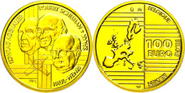327 100 Euro, Gold, 2002, Gründerväter, Fb. 443, 15,55g Fein, Mit Zertifikat In Ausgabeschatulle, PP.  PP - Andere & Zonder Classificatie