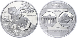 347 1 Unze Silber, 2013, World Money Fair In Berlin, Verschweißt, Im Etui Mit OVP Und Zertifikat, PP. Auflage Nur 10.000 - China