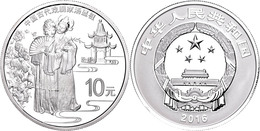 352 10 Yuan, 2016, Tang Xuanzu,1 Unze Silber, Etui Mit OVP Und Zertifikat. Auflage Nur 30.000 Stück, PP  PP - China