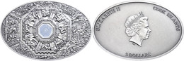 358 5 Dollars, 2014, Ceilings Of Heaven, Florence Cathedral, 999er Silber, Antik Finish, Stein, In Kapsel Mit Zertifikat - Cookinseln