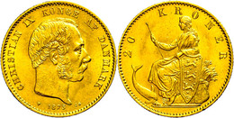 362 20 Kronen, Gold, 1873, Christian IX., Fb. 295, Vz.  Vz - Dänemark