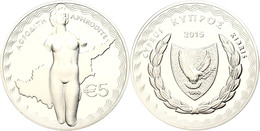 370 5 Euro, 2015, Aphrodite Göttin Der Liebe, Im Etui Mit Kapsel Und Zertifikat, PP. Auflage Nur 4.000 Stück.  PP - Estonia