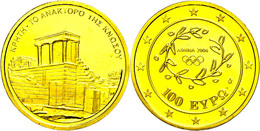 436 100 Euro, Gold, 2003, Palast Von Knossos, KM 192, In Kapsel, PP.  PP - Sonstige & Ohne Zuordnung