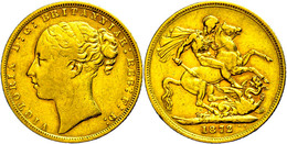 439 Sovereign, 1872, Victoria, Fb. 388, Kl. Rf., Ss.  Ss - Andere & Zonder Classificatie