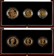 443 1983, 1/2 Sovereign - 2 Pounds, Gold, Proof Set, Elisabeth II., Mit Zertifikat In Ausgabeschatulle, Fb. 418, 420 Und - Autres & Non Classés
