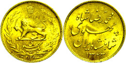 464 Pahlavi, Gold, 1944 (SH 1323), Mohammed Reza Pahlavi, Fb. 97, Kl. Rf., Vz.  Vz - Iran