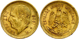 535 10 Pesos, Gold, 1906, Hidalgo, Kl. Rf., Ss.  Ss - Mexiko