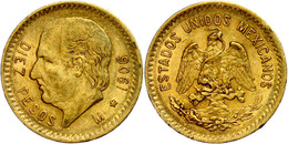 535 10 Pesos, Gold, 1906, Hidalgo, Kl. Rf., Ss.  Ss - Mexique