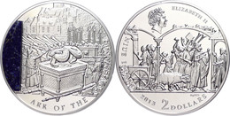 553 2 Dollars, 2013, Arche Des Bundes, 2 Unzen Silber, Etui Mit OVP Und Zertifikat, PP. Auflage Nur 1.500 Stück.  PP - Niue