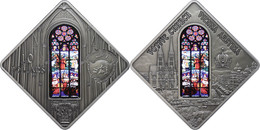 590 10 Dollars, 2012, Holy Windows - Votive Church Vienna, 925er Silber, Antik Finish, In Kapsel Mit Zertifikat, St. Auf - Palau