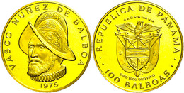 601 100 Balboas, Gold, 1975, KM 41, In Kapsel, PP.  PP - Autres & Non Classés