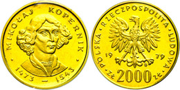 605 2000 Zloty, Gold, 1979, Nikolaus Kopernikus, Fb. 122, Verschweißt, PP. Auflage Nur 5000 Stück!  PP - Andere & Zonder Classificatie