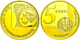 606 5 Euro, Gold, 2003, Fb. 207, 150 Jahre Briefmarken, In Kapsel, PP.  PP - Andere & Zonder Classificatie