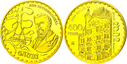 629 400 Euro, Gold, 2002, Antonio Gaudi, Fb. 398, Mit Zertifikat In Ausgabeschatulle Und Umverpackung, PP. Auflage 3000  - Other & Unclassified