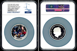 648 2 Dollars, 2016, Star Trek-USS Enterprise NCC-1701 Crew, In Slab Der NGC Mit Der Bewertung PF70 Ultra Cameo, Early R - Tuvalu
