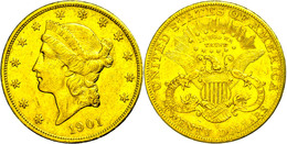 657 20 Dollars, Gold, 1901, San Francisco, Fb. 178, Randfehler, Ss.  Ss - Other & Unclassified