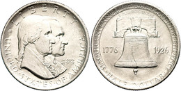 661 1/2 Dollar, 1926, Independence, KM 160, Vz.  Vz - Andere & Zonder Classificatie