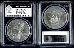 665 1 Dollar, 2011, S, Silver Eagle, In Slab Der PCGS Mit Der Bewertung MS70, 25. Jubiläums Set, First Strike, Liberty L - Sonstige & Ohne Zuordnung