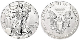 668 Dollar, 2011, P, Silver Eagle, In Slab Der PCGS Mit Der Bewertung PR70, 25. Jubilee Set, Reverse Proof, First Strike - Autres & Non Classés