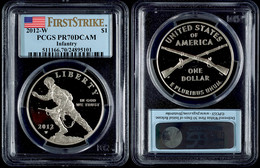 693 Dollar, 2012, W, Infantry, In Slab Der PCGS Mit Der Bewertung PR70DCAM, First Strike, Flag Label. - Autres & Non Classés