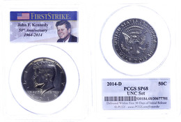 732 1/2 Dollar, 2014, D, Kennedy, In Slab Der PCGS Mit Der Bewertung SP70, UNC Set, Kennedy Label. - Sonstige & Ohne Zuordnung