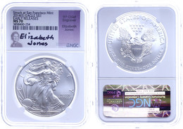 743 Dollar, 2014, Silver Eagle, In Slab Der NGC Mit Der Bewertung MS70, Early Releases, Stuck At San Francisco Mint, Eli - Andere & Zonder Classificatie