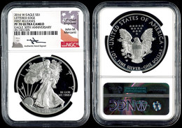 793 Dollar, 2016, W, Silver Eagle, In Slab Der NGC Mit Der Bewertung PF70 Ultra Cameo, First Day Of Issue, White Core, J - Sonstige & Ohne Zuordnung