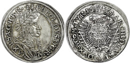 808 15 Kreuzer, 1664, Leopold I., Neuburg Am Inn, Herinek 1029, Ss-vz.  Ss-vz - Andere & Zonder Classificatie